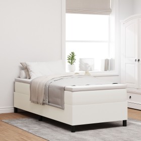 Cama de Muelles con Colchón Crema Individual de Tela de Corduroy by , Beds and slatted bases - Ref: Foro24-3337439, Price: 29...