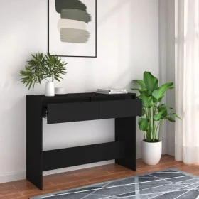 Black engineered wood console table 100x35x76.5 cm by vidaXL, Side tables - Ref: Foro24-809837, Price: 64,57 €, Discount: %