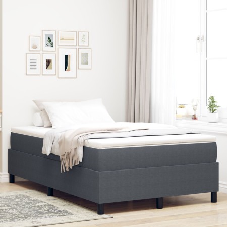 Cama box spring con colchón gris oscuro pequeña doble tela de corduroy | Foro24.es | Tu tienda online para hogar, jardín y más Foro24.es