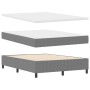 Cama con Box Spring con Colchón Gris Claro 140x200 cm Tela de Terciopelo by , Beds and slatted bases - Ref: Foro24-3337462, P...