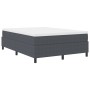 Cama con somier con colchón gris oscuro 140x200 cm Tela de canalé | Foro24.es | Tu tienda online para hogar, jardín y más Foro24.es
