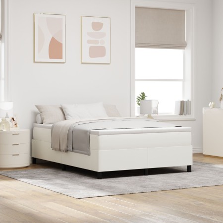 Cama con Base de Muelles y Colchón Crema 140x200 cm Tela de Corduroy by , Beds and slatted bases - Ref: Foro24-3337469, Price...