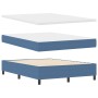 Cama con Box Spring y Colchón Azul 140x200 cm de Tela de Terciopelo by , Beds and slatted bases - Ref: Foro24-3337470, Price:...