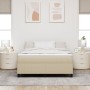Cama Box Spring con Colchón Verde Claro Gris 160x200 cm Tela de Corduroy by , Beds and slatted bases - Ref: Foro24-3337476, P...