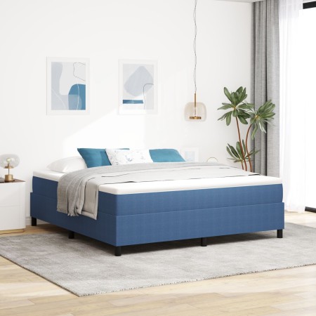 Cama con Base Tapizada con Colchón Azul Super King Tela de Pana | Foro24.es | Tu tienda online para hogar, jardín y más Foro24.es