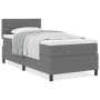 Cama con Base Tapizada con Colchón Gris Claro 80x200 cm Tela de Corduroy by , Beds and slatted bases - Ref: Foro24-3337487, P...
