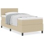 Cama con box spring con colchón verde claro gris 100x200 cm tela de corduroy | Foro24.es | Tu tienda online para hogar, jardín y más Foro24.es