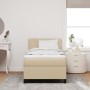 Cama con box spring con colchón verde claro gris 100x200 cm tela de corduroy | Foro24.es | Tu tienda online para hogar, jardín y más Foro24.es