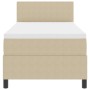 Cama con box spring con colchón verde claro gris 100x200 cm tela de corduroy | Foro24.es | Tu tienda online para hogar, jardín y más Foro24.es
