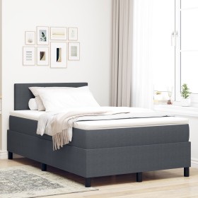 Cama con Box Spring con Colchón Gris Oscuro Pequeña Doble Tela de Terciopelo by , Beds and slatted bases - Ref: Foro24-333750...