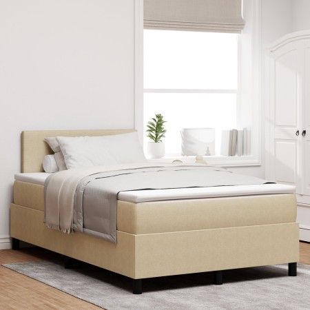 Cama con Box Spring con Colchón Verde Claro Gris 120x200 cm Tela de Corduroy | Foro24.es | Tu tienda online para hogar, jardín y más Foro24.es