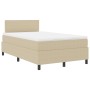 Cama con Box Spring con Colchón Verde Claro Gris 120x200 cm Tela de Corduroy | Foro24.es | Tu tienda online para hogar, jardín y más Foro24.es