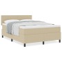 Cama con Base de Muelles con Colchón Verde Claro Gris 140x200 cm Tela de Corduroy | Foro24.es | Tu tienda online para hogar, jardín y más Foro24.es