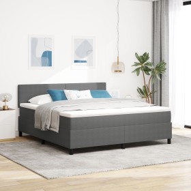 Cama con Somier con Colchón Gris Super King Tela de Terciopelo von , Betten und Lattenroste - Ref: Foro24-3337523, Preis: 538...