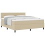Cama con base de resortes con colchón verde claro gris super king tela de pana by , Beds and slatted bases - Ref: Foro24-3337...