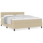 Cama con base de resortes con colchón verde claro gris super king tela de pana by , Beds and slatted bases - Ref: Foro24-3337...
