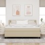 Cama con base de resortes con colchón verde claro gris super king tela de pana by , Beds and slatted bases - Ref: Foro24-3337...