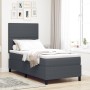 Cama Box Spring con Colchón Gris Oscuro 80x200 cm Tela de Pana by , Beds and slatted bases - Ref: Foro24-3337532, Price: 339,...
