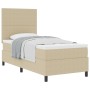 Cama con Somier con Colchón Verde Claro Gris Individual Tela de Corduroy von , Betten und Lattenroste - Ref: Foro24-3337538, ...