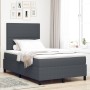 Cama con Base con Colchón Gris Oscuro Pequeña Doble Tela de Terciopelo | Foro24.es | Tu tienda online para hogar, jardín y más Foro24.es