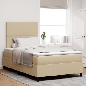 Cama con Somier y Colchón Beige Pequeña Doble Tela de Pana von , Betten und Lattenroste - Ref: Foro24-3337550, Preis: 409,17 ...