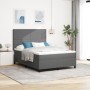 Cama con Box Spring con Colchón Gris Claro 140x200 cm Tela de Loros | Foro24.es | Tu tienda online para hogar, jardín y más Foro24.es