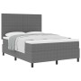 Cama con Box Spring con Colchón Gris Claro 140x200 cm Tela de Loros | Foro24.es | Tu tienda online para hogar, jardín y más Foro24.es