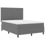 Cama con Box Spring con Colchón Gris Claro 140x200 cm Tela de Loros | Foro24.es | Tu tienda online para hogar, jardín y más Foro24.es