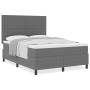 Cama con Box Spring con Colchón Gris Claro 140x200 cm Tela de Loros | Foro24.es | Tu tienda online para hogar, jardín y más Foro24.es