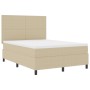 Cama con Box Spring con Colchón Verde Claro Gris 140x200 cm Tela de Corduroy | Foro24.es | Tu tienda online para hogar, jardín y más Foro24.es
