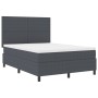 Base de Resortes con Colchón Gris Oscuro 160x200 cm Tela de Terciopelo | Foro24.es | Tu tienda online para hogar, jardín y más Foro24.es