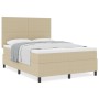 Cama con Base Tapizada con Colchón Verde Claro Gris 160x200 cm Tela de Corduroy | Foro24.es | Tu tienda online para hogar, jardín y más Foro24.es