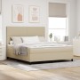 Cama con Box Spring con Colchón Verde Claro Gris Super King Tela de Corduroy by , Beds and slatted bases - Ref: Foro24-333757...