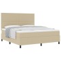 Cama con Box Spring con Colchón Verde Claro Gris Super King Tela de Corduroy by , Beds and slatted bases - Ref: Foro24-333757...
