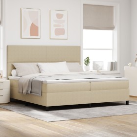 Cama con Somier con Colchón Beige Claro 200x200