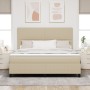 Cama con Box Spring con Colchón Verde Claro Gris Super King Tela de Corduroy by , Beds and slatted bases - Ref: Foro24-333757...