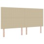 Cama con Somier con Colchón Beige Claro 200x200 cm Tela de Sarga von , Betten und Lattenroste - Ref: Foro24-3337574, Preis: 6...
