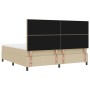 Cama con Somier con Colchón Beige Claro 200x200 cm Tela de Sarga von , Betten und Lattenroste - Ref: Foro24-3337574, Preis: 6...