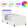 Cama con Somier de y Colchón con LED Crema 100x200 cm Tela de Corduroy by , Beds and slatted bases - Ref: Foro24-3337589, Pri...