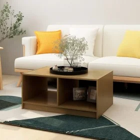 Solid pine wood coffee table honey brown 75x50x33.5 cm by vidaXL, Coffee table - Ref: Foro24-809909, Price: 39,64 €, Discount: %