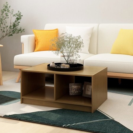Mesa de centro madera maciza pino marrón miel 75x50x33,5 cm de vidaXL, Mesas de centro - Ref: Foro24-809909, Precio: 39,64 €