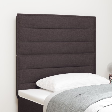 Cabecero diseño Lines marrón oscuro 90 cm tela von , Kopf- und Fußteile - Ref: Foro24-3337673, Preis: 66,28 €, Rabatt: %