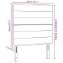 Cabecero diseño Lines marrón oscuro 90 cm tela von , Kopf- und Fußteile - Ref: Foro24-3337673, Preis: 66,28 €, Rabatt: %