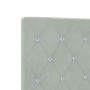 Cabecero con botón de cristal Gris Claro 90 cm Terciopelo, Cabecero con botón de cristal Gris Claro 180 cm Terciopelo by , He...