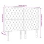 Cabecero con botón de cristal, capitoné, gris oscuro, 140 cm, terciopelo | Foro24.es | Tu tienda online para hogar, jardín y más Foro24.es