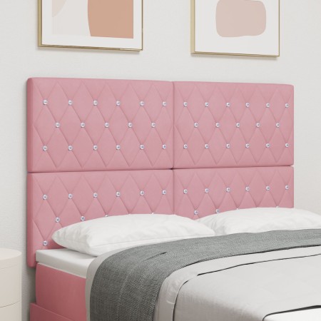 Cabecero con Botones de Cristal Acolchado Rosa 140 cm Terciopelo | Foro24.es | Tu tienda online para hogar, jardín y más Foro24.es