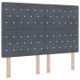 Cabecero con Botones de Cristal Acolchado Gris Oscuro 160 cm Terciopelo by , Headboards and footboards - Ref: Foro24-3337765,...