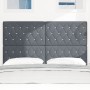 Cabecero con Botones de Cristal Acolchado Gris Oscuro 160 cm Terciopelo by , Headboards and footboards - Ref: Foro24-3337765,...