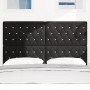 cabecero con Botón de Cristal Acolchado Negro 160 cm Terciopelo by , Headboards and footboards - Ref: Foro24-3337766, Price: ...