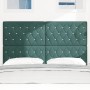 cabecero cabecero de botones de cristal acolchado verde oscuro 160 cm terciopelo by , Headboards and footboards - Ref: Foro24...